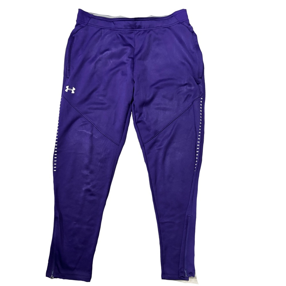 Bright purple under armour sweatpants